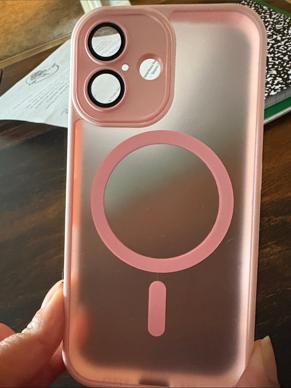 SHEIN Pink Magnetic-Compatible iPhone Case with Mag Ring